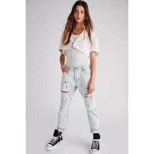 Free People OneTeaspoon Saints Painted Boyfriend Jeans